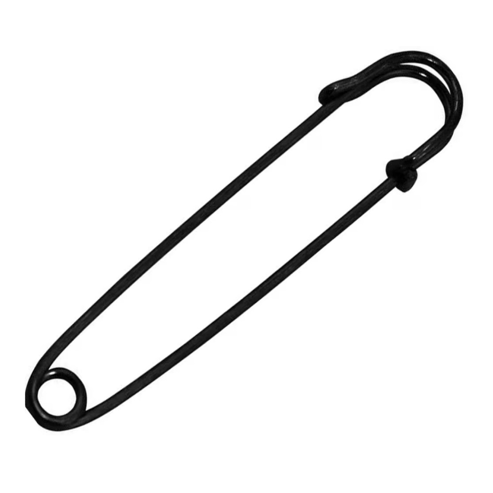 Set of 20 4 Inch Black Tone Extra Large Heavy Duty Fabric Pins in EUC